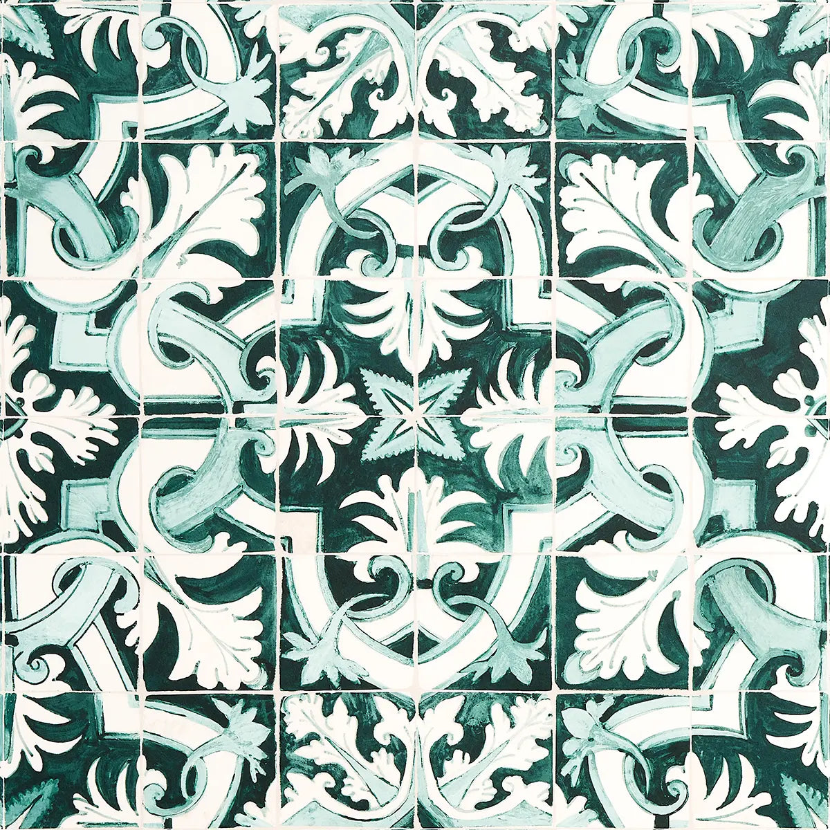 Azulejos Wallpaper - Emerald