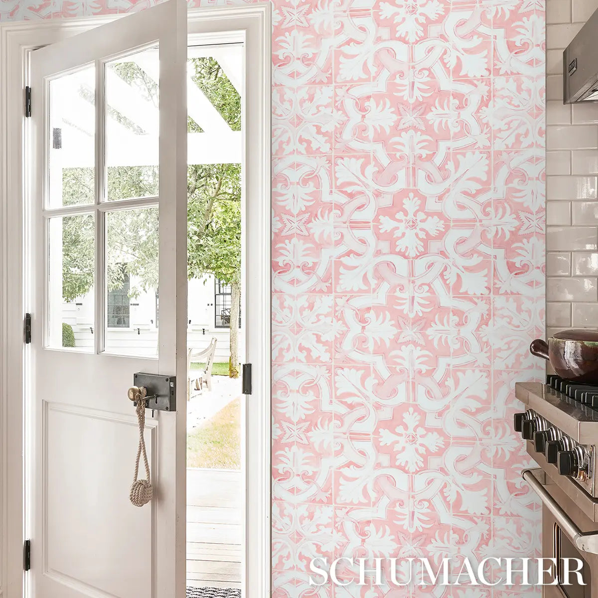 Azulejos Wallpaper in an interior setting