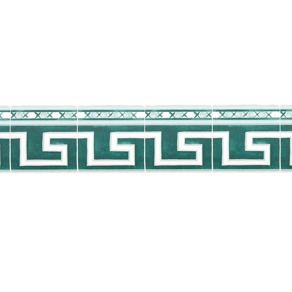Azulejos Border Wallpaper - Emerald