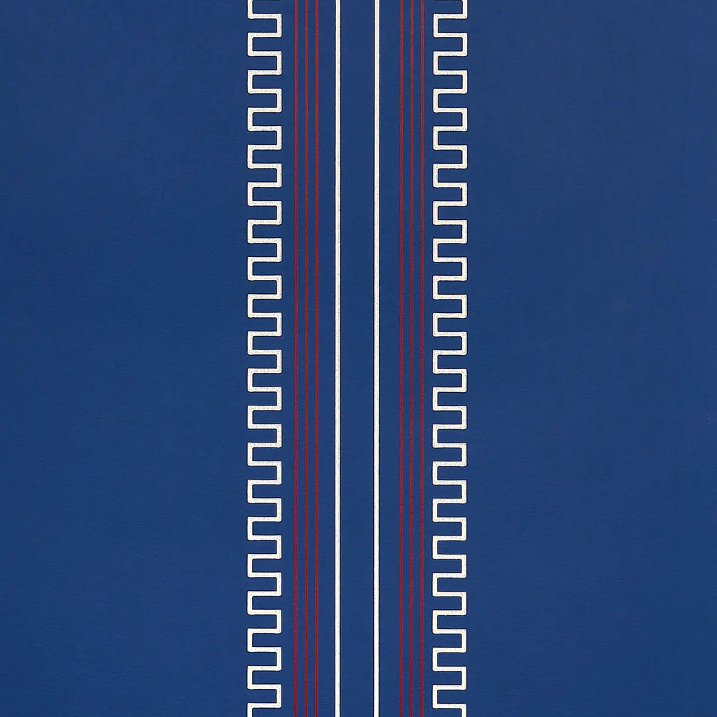 Greco Stripe Wallpaper - Navy