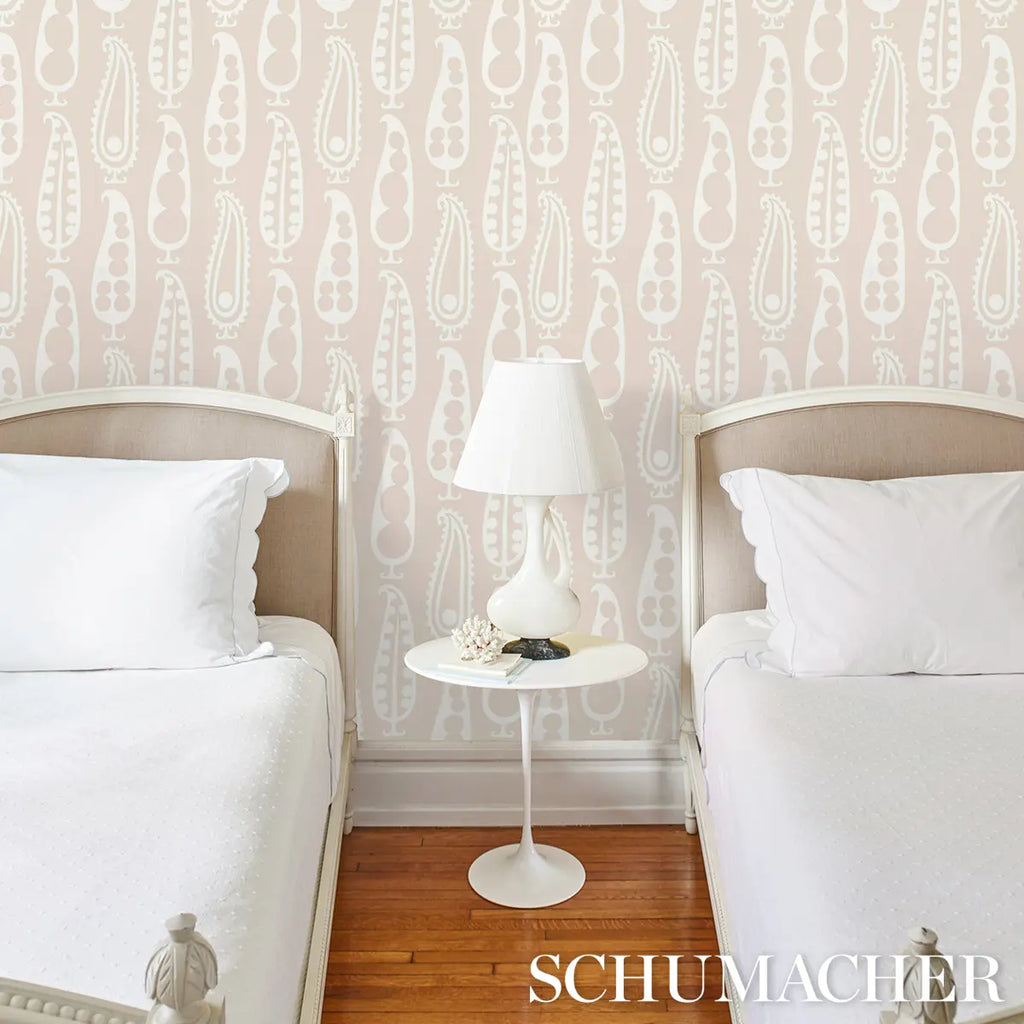 Paisley Peas Wallpaper in an interior setting
