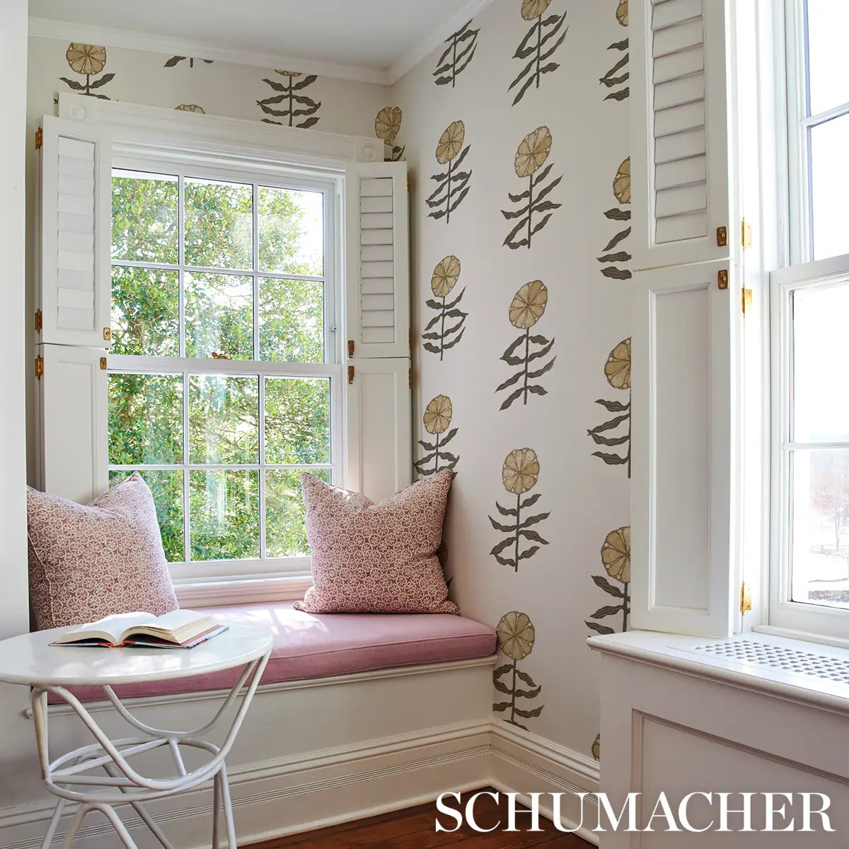 Pretty Petals Wallpaper in an interior setting