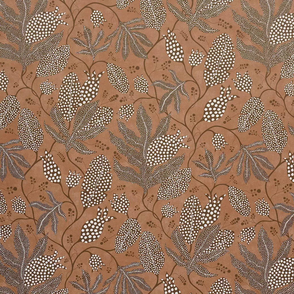 Polka Dot Jungle Wallpaper - Terracotta