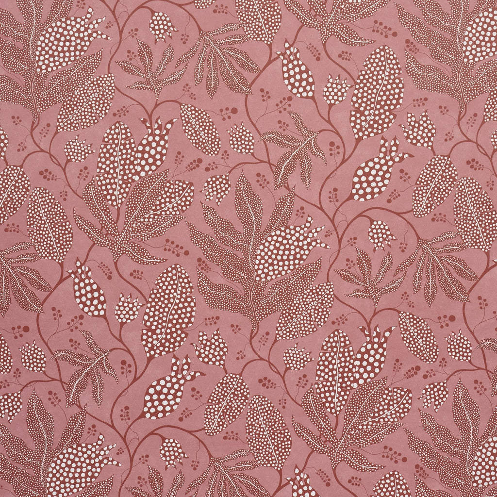 Polka Dot Jungle Wallpaper - Raspberry