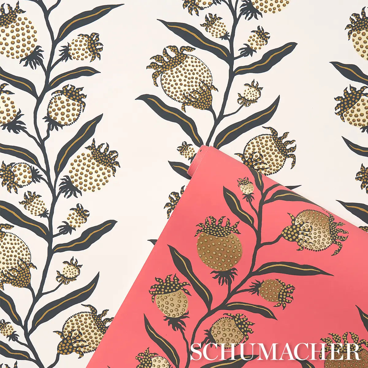 Thistle Vine Wallpaper in an interior setting