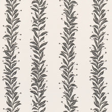 Load image into Gallery viewer, Tendril Stripe Wallpaper - Black &amp; Cream