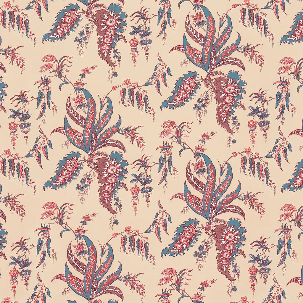 Apolline Botanical Wallpaper - Rouge & Bleu