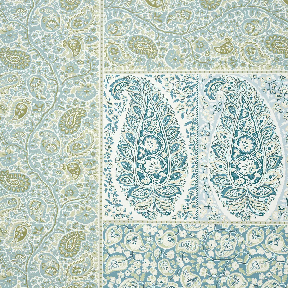 Colmery Paisley Panel Set Wallpaper in an interior setting