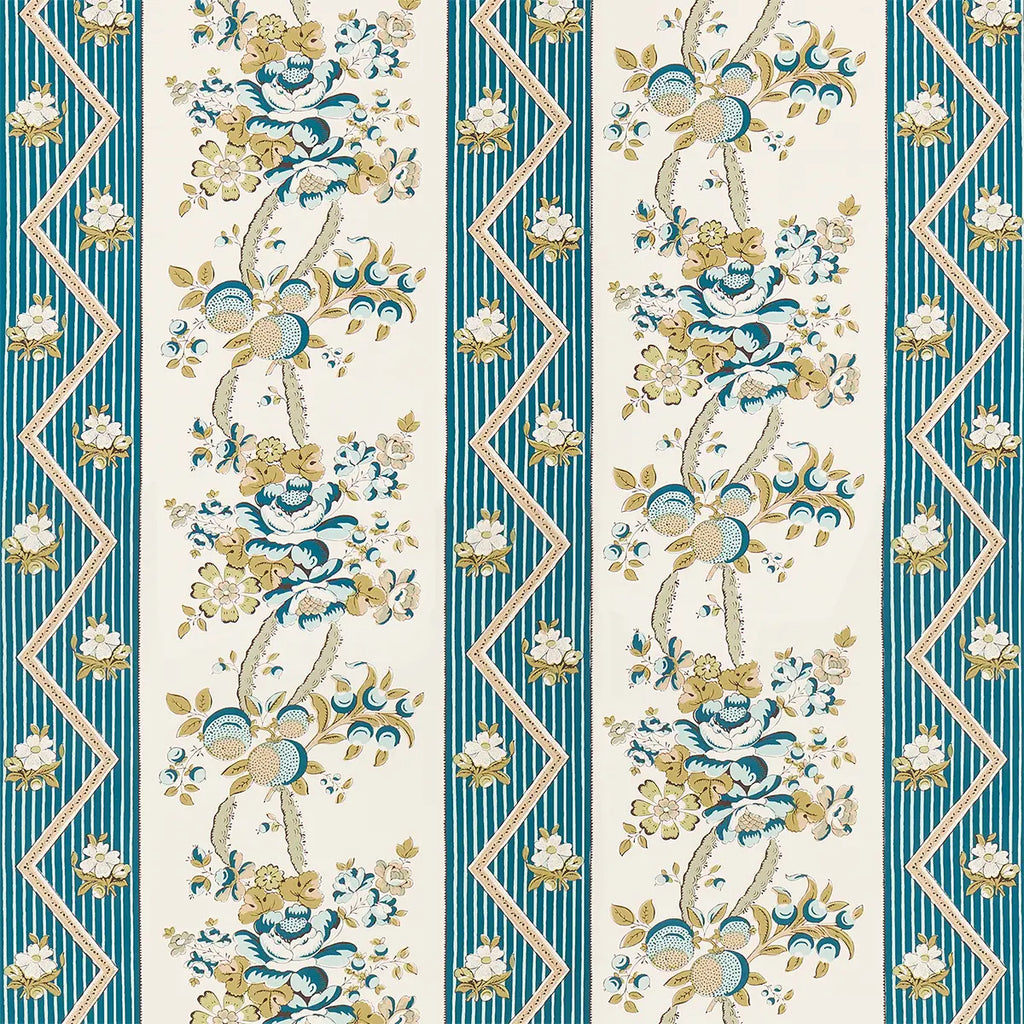 Sylvain Floral Stripe Wallpaper