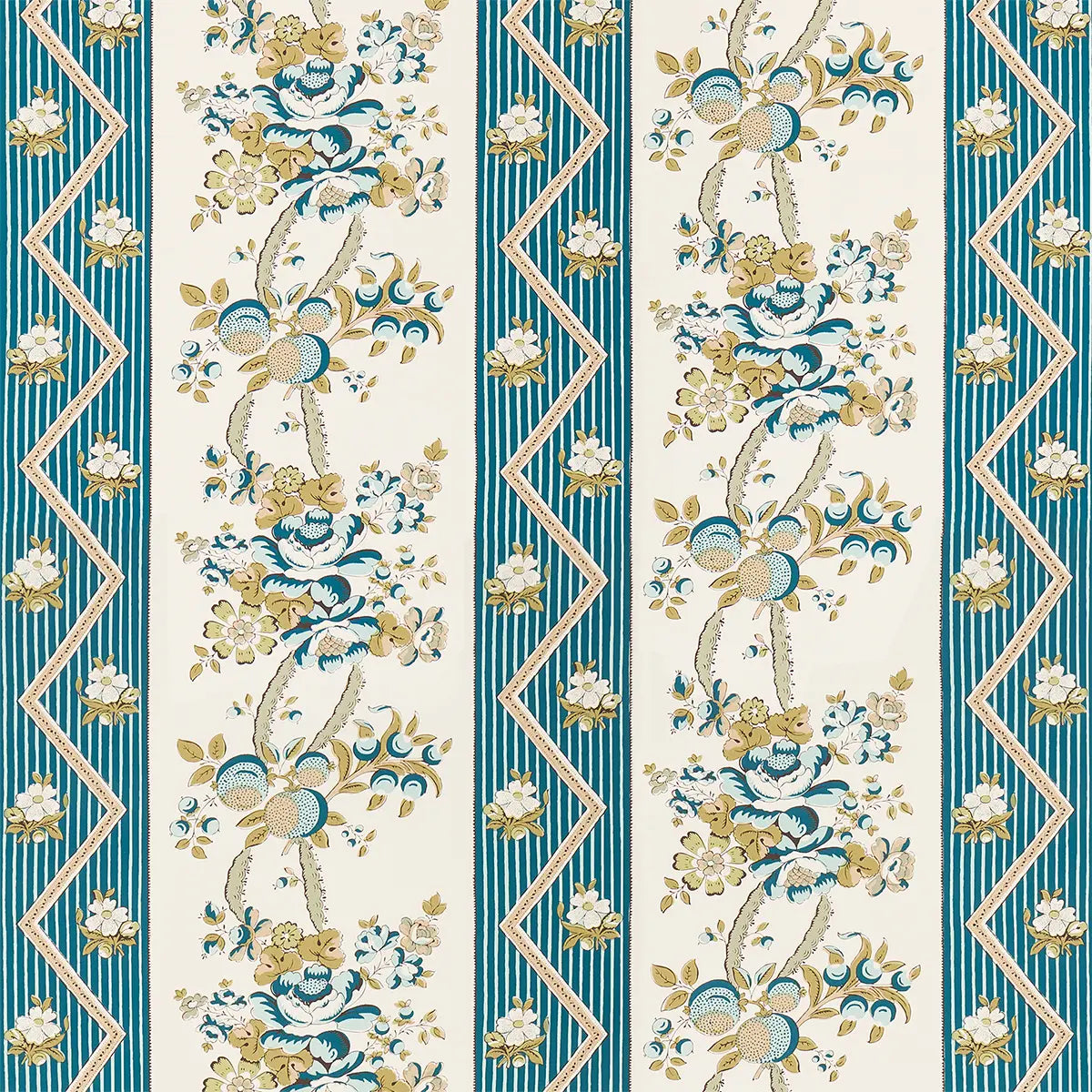Sylvain Floral Stripe Wallpaper