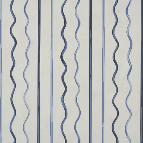 Affogato Wallpaper - Cornflower & Deep Navy