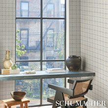 Load image into Gallery viewer, Drifting Grid Wallpaper in an interior setting