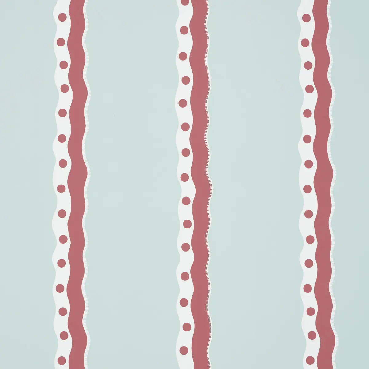 Rousseau Stripe Wallpaper - Rouge & Sky