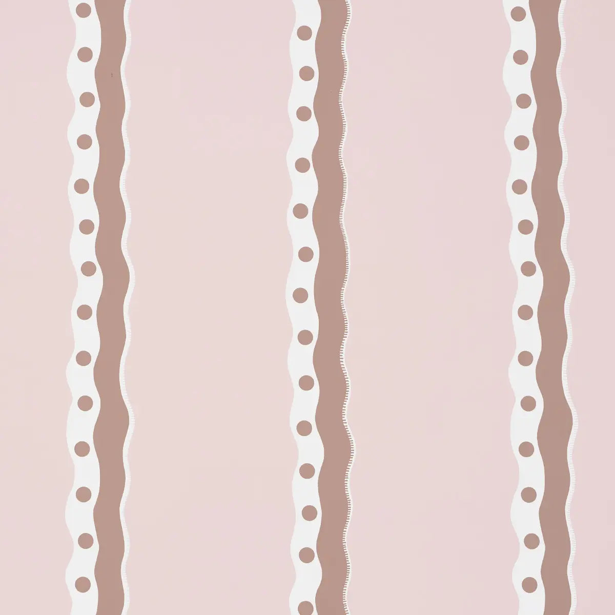 Rousseau Stripe Wallpaper - Cocoa & Blush