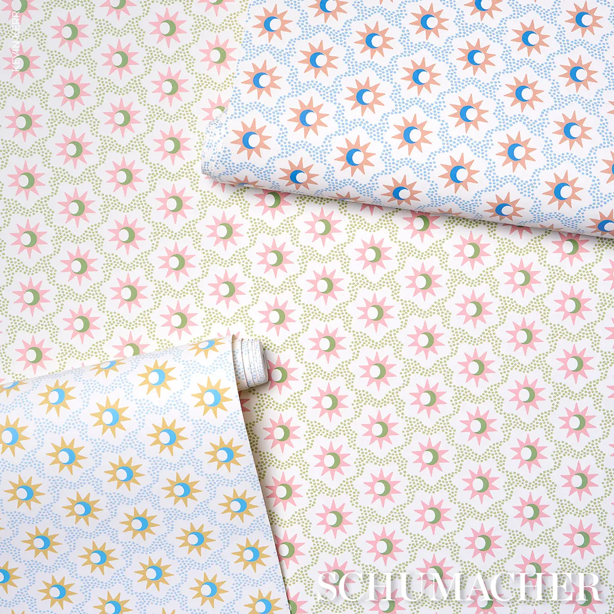 Lucie Wallpaper in an interior setting