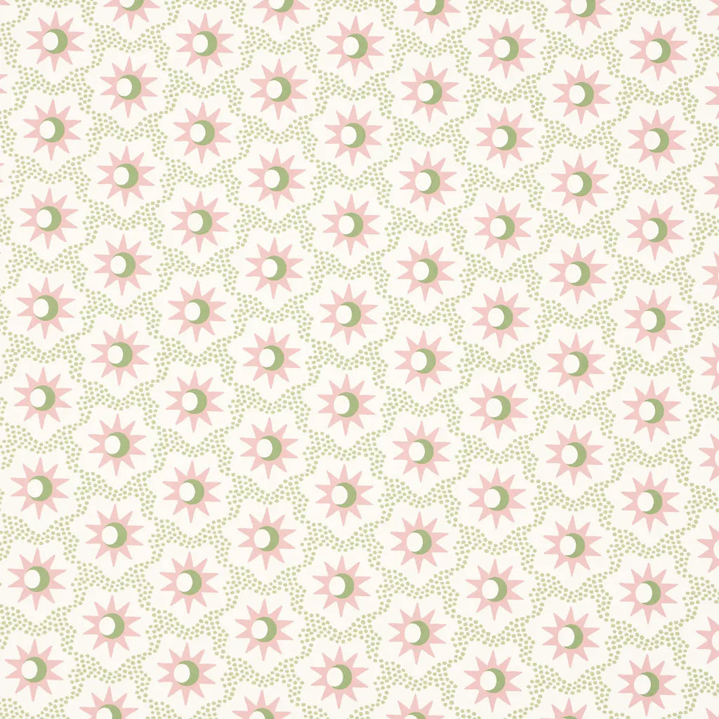 Lucie Wallpaper - Pink & Green