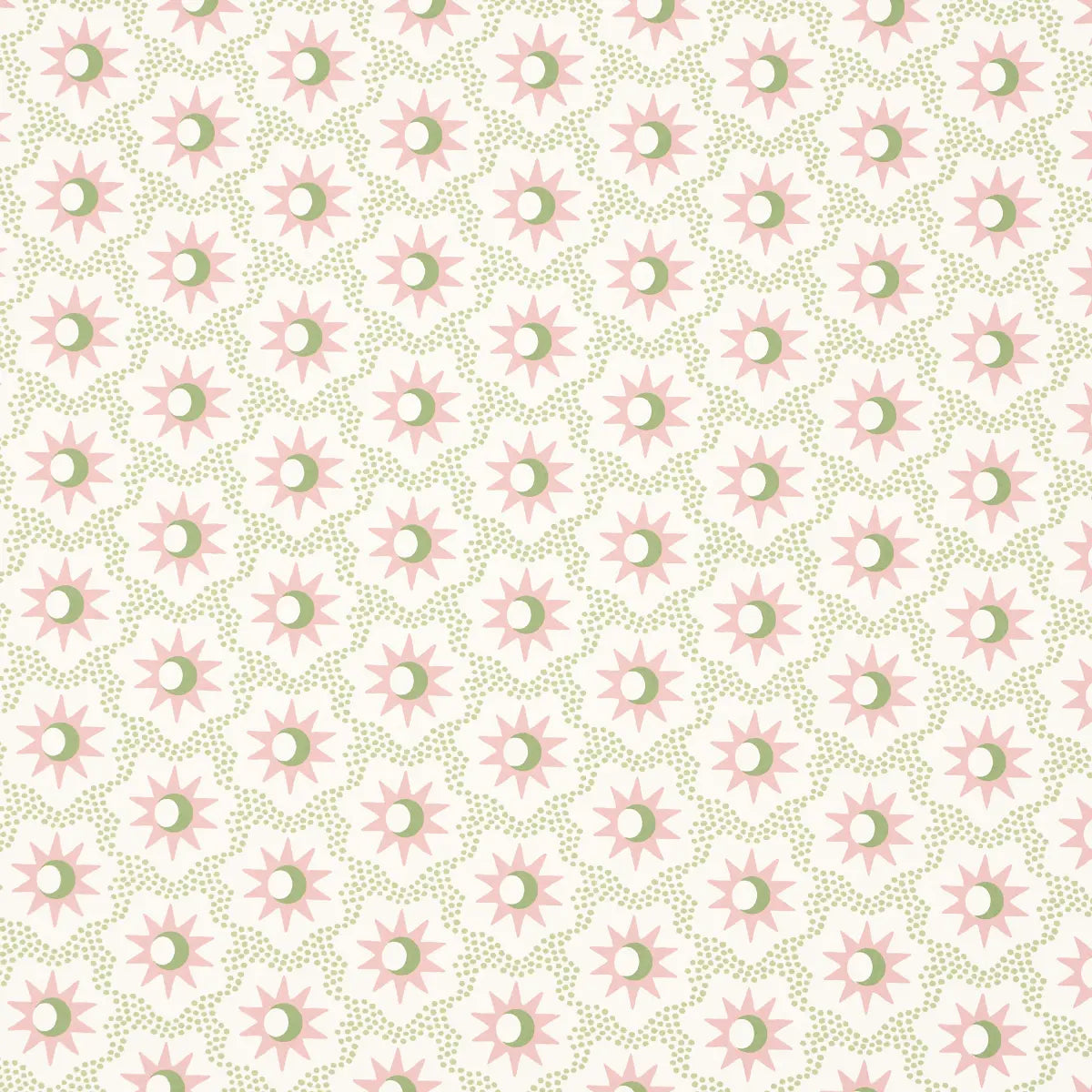 Lucie Wallpaper - Pink & Green