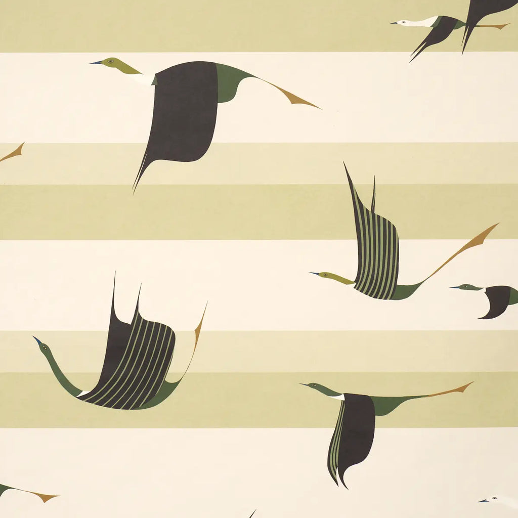 Flying West Wallpaper - Green