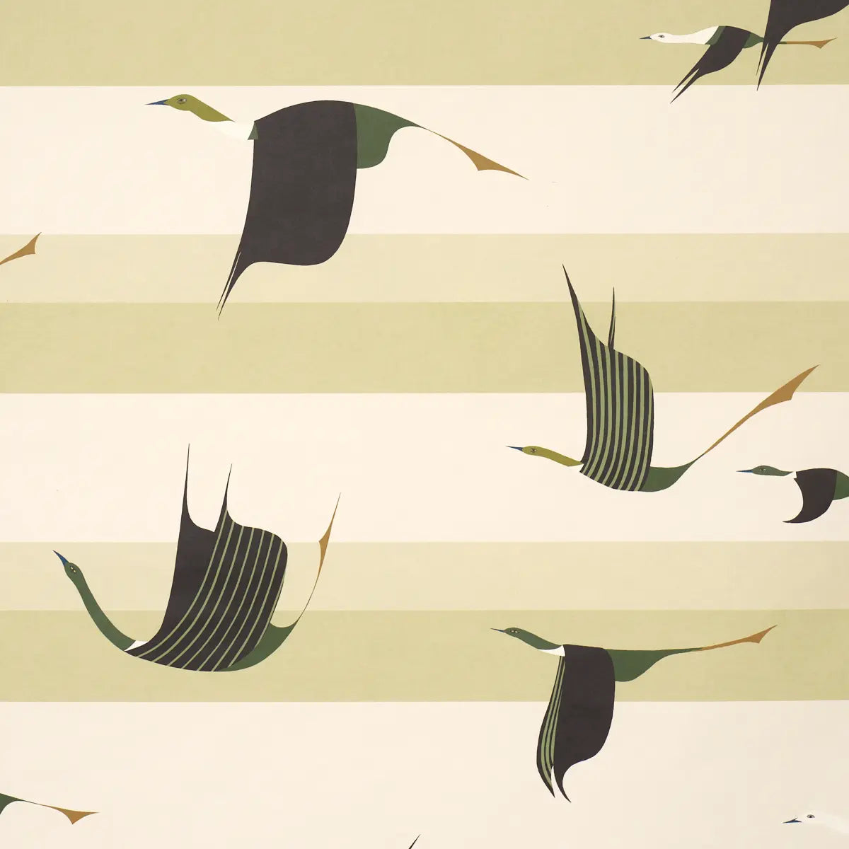 Flying West Wallpaper - Green