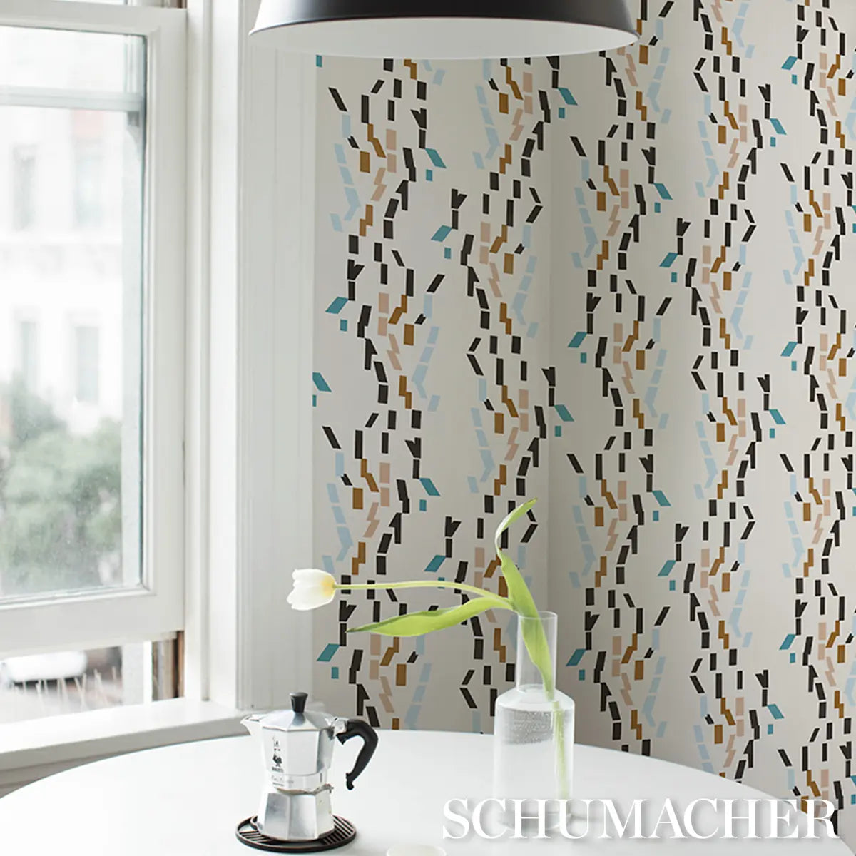 Confetti Wallpaper in an interior setting