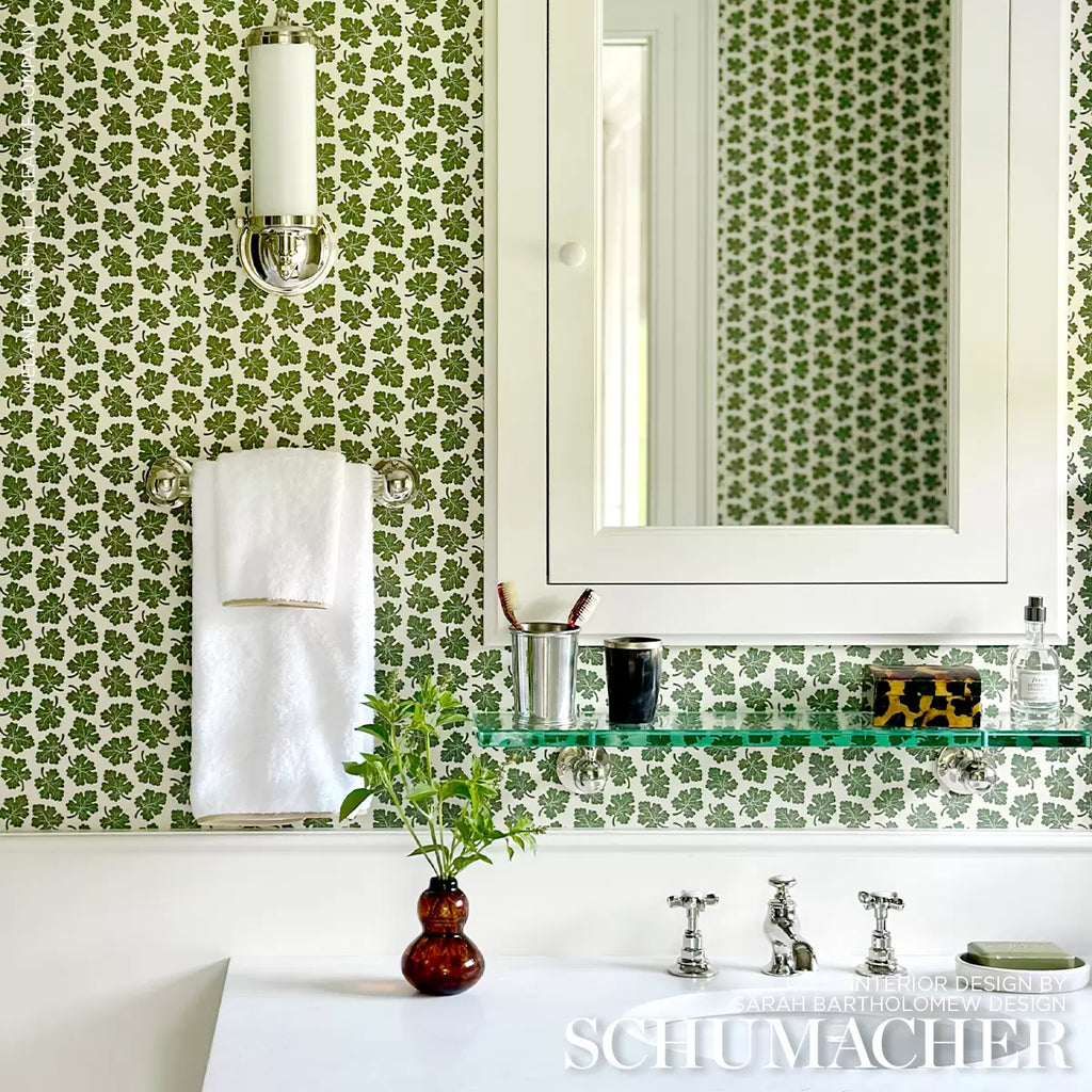 Olive Wallpaper in an interior setting