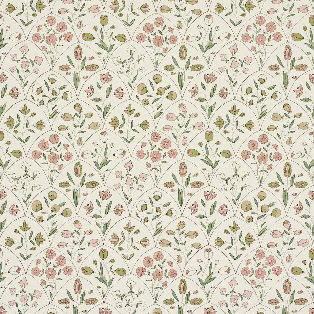 Frances Scallop Floral Wallpaper
