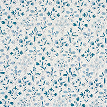 Load image into Gallery viewer, Frances Scallop Floral Wallpaper - Blues