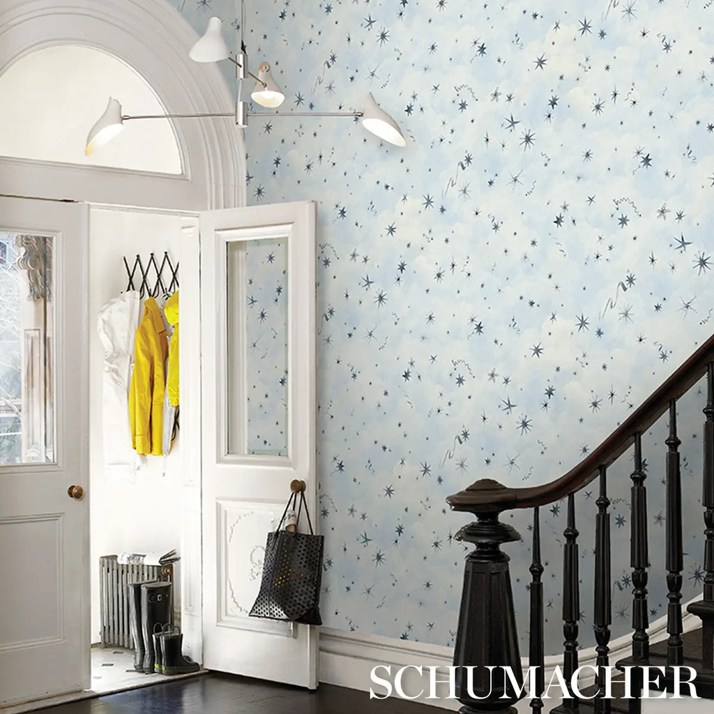 Luminaries Wallpaper in an interior setting