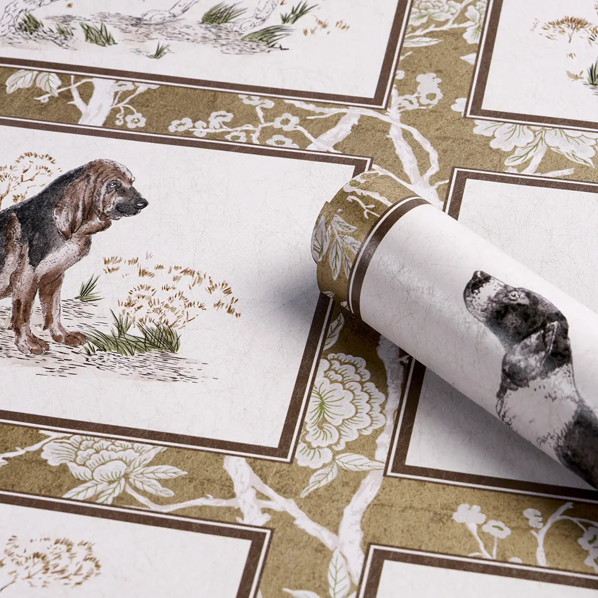 Chaser’s Legacy Metallic Wallpaper in an interior setting