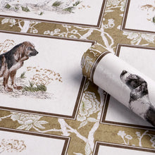 Load image into Gallery viewer, Chaser’s Legacy Metallic Wallpaper in an interior setting