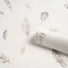 Load image into Gallery viewer, Woodland Feathers Wallpaper in an interior setting