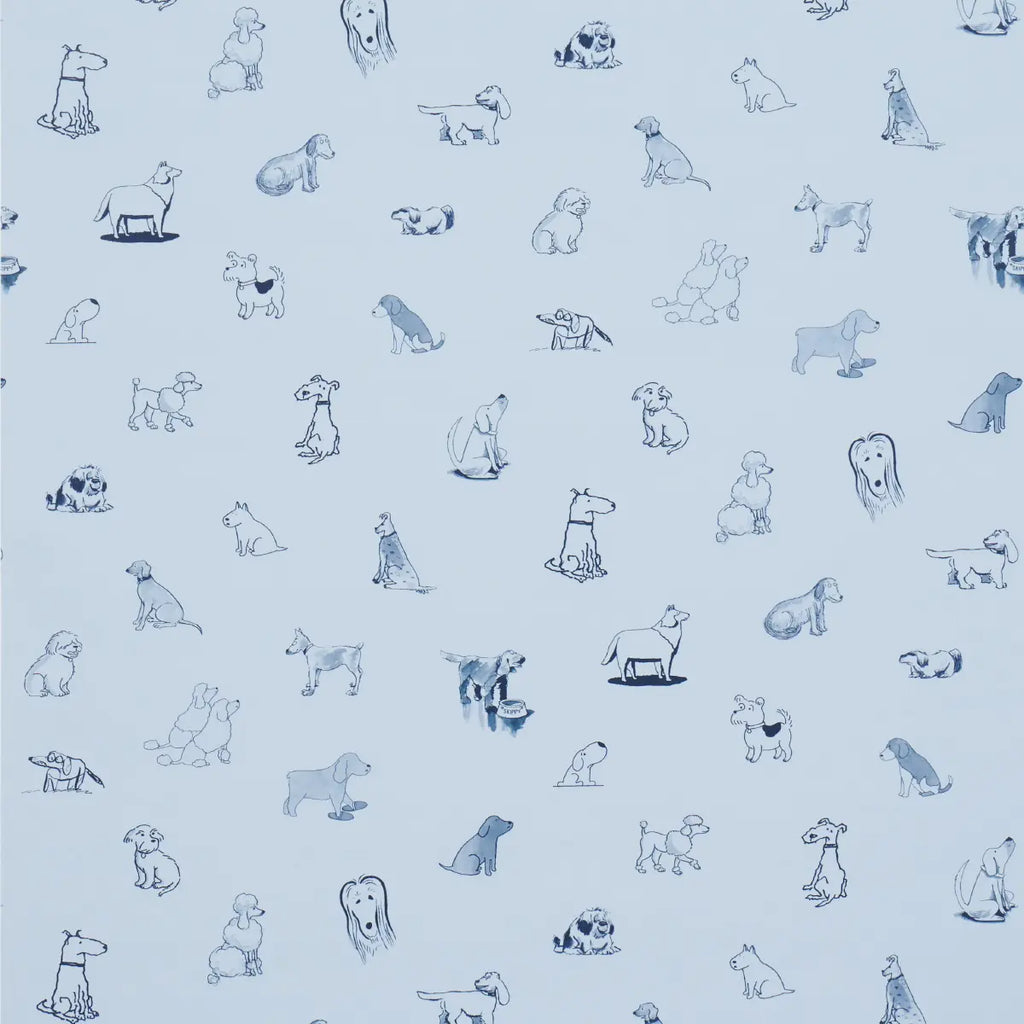 Good Dogs Everywhere Wallpaper - Sky & Navy Blue