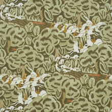 Load image into Gallery viewer, Margaret Schloeman's Fox Chase Wallpaper - Sage &amp; Soft Brown