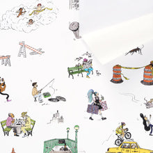Load image into Gallery viewer, Joana Avillez's Street Scenes Wallpaper in an interior setting