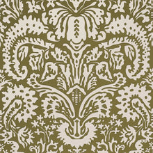 Load image into Gallery viewer, Suffolk Damask Wallpaper - Olive