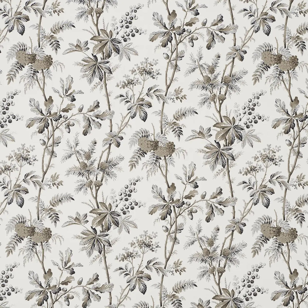 Brantwood Vine Wallpaper - Graphite