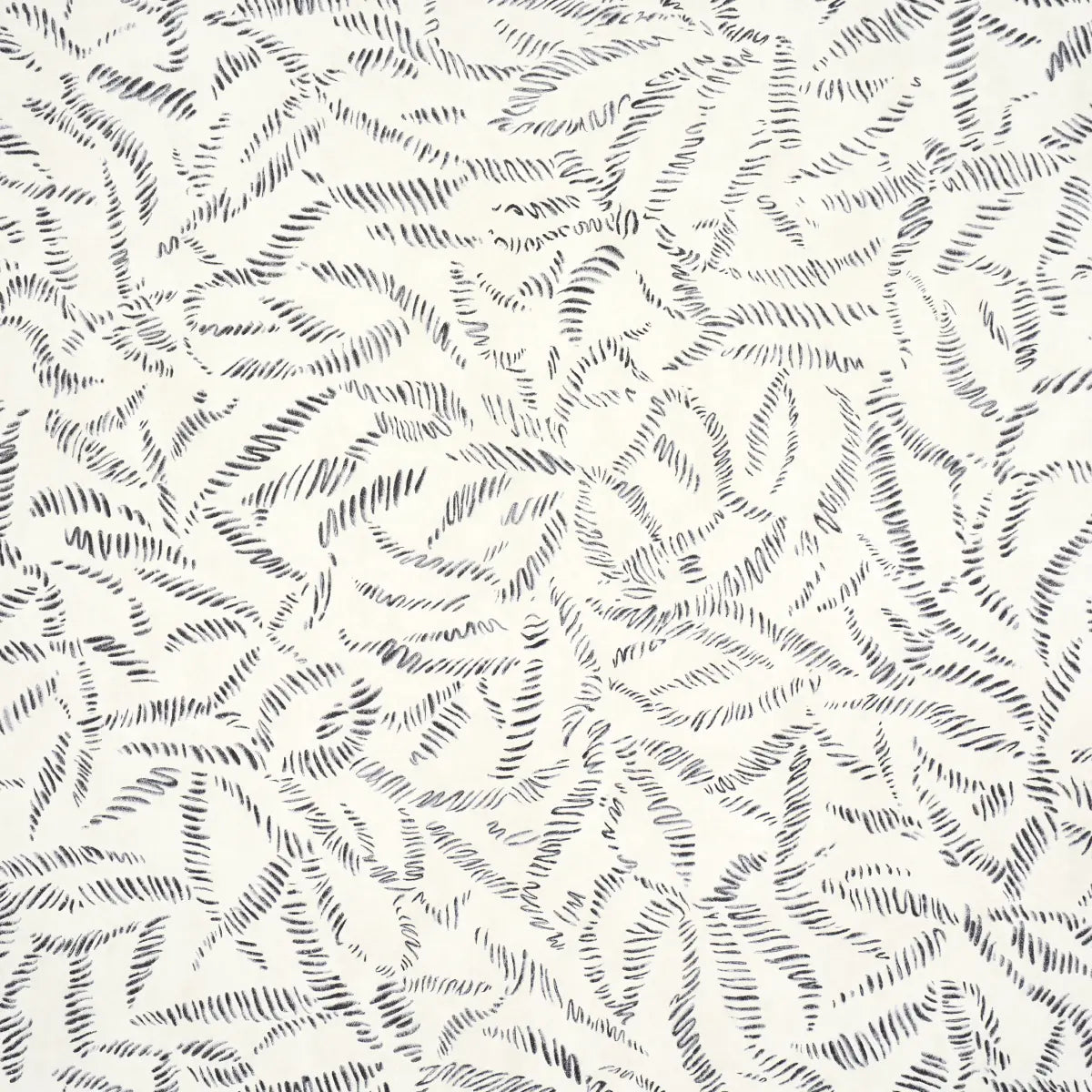 Leaf Bloom Wallpaper - Charcoal
