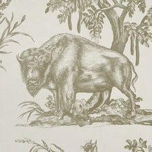 Load image into Gallery viewer, Western Toile Wallpaper in an interior setting