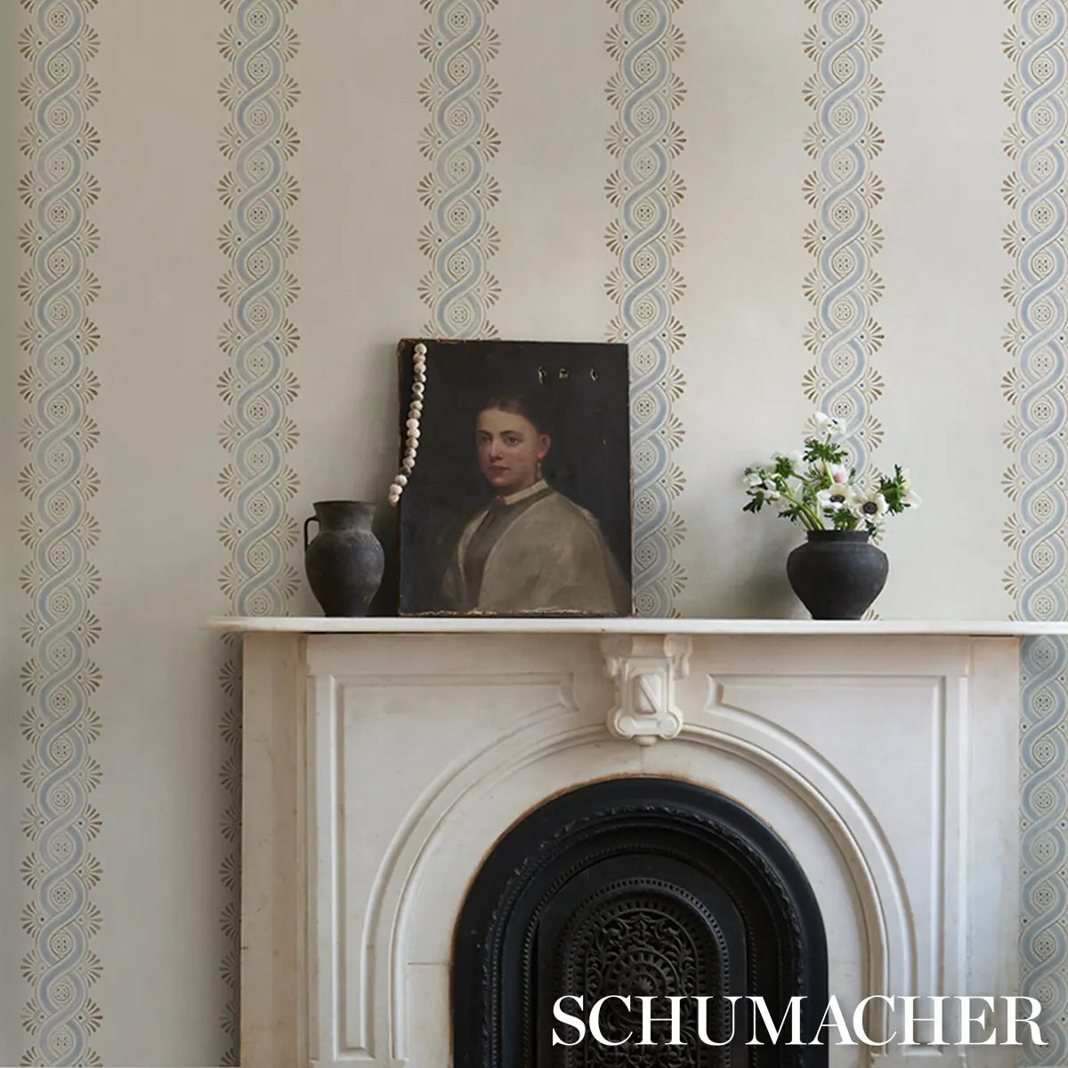 Leonidis Stripe Wallpaper in an interior setting