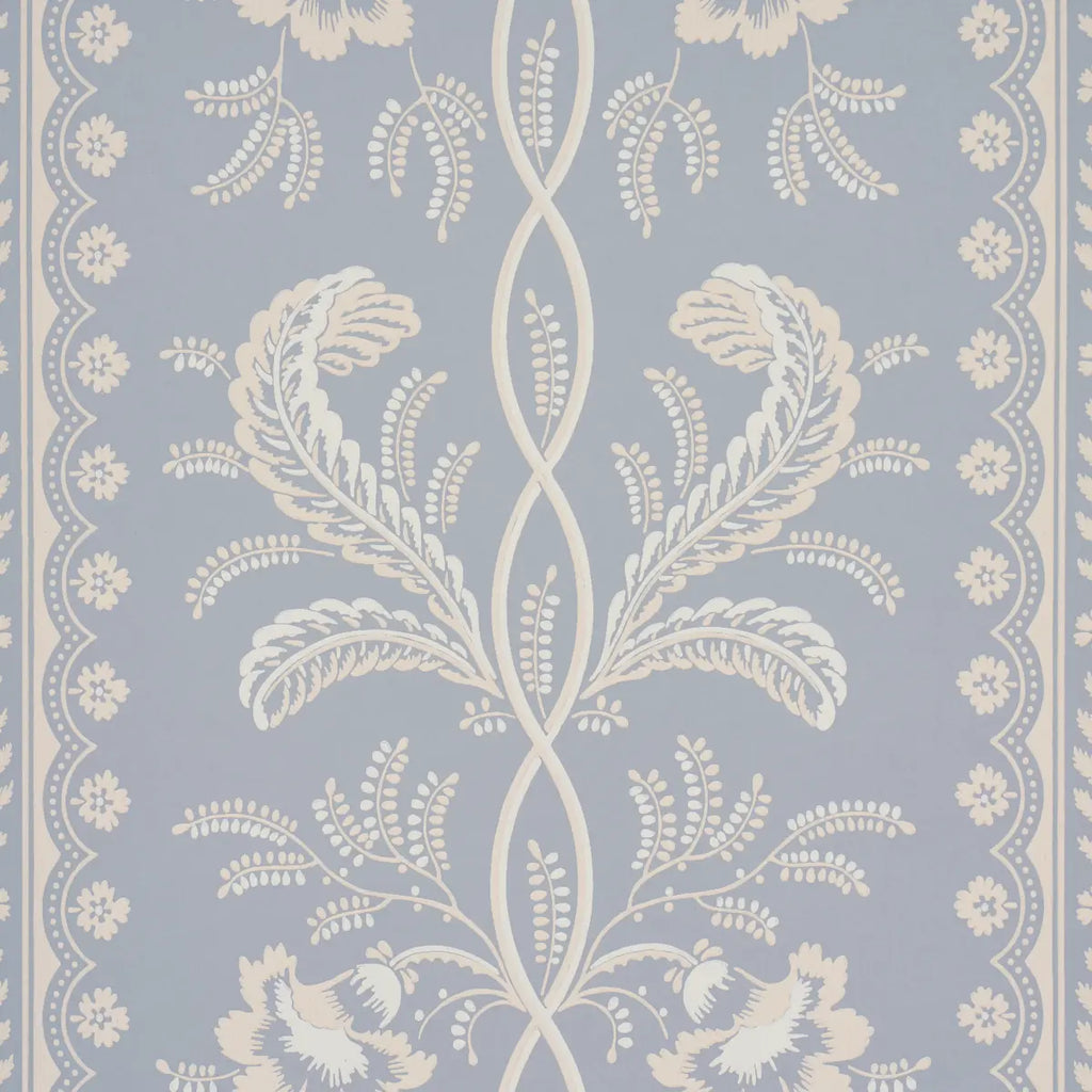 Bell Flowers Wallpaper - Light Blue