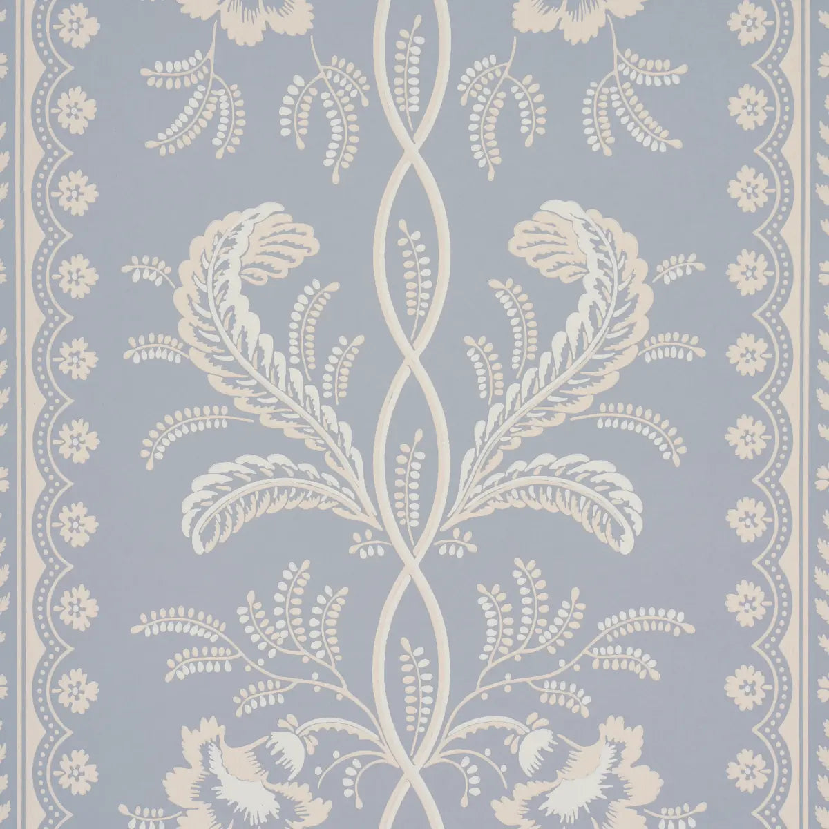 Bell Flowers Wallpaper - Light Blue