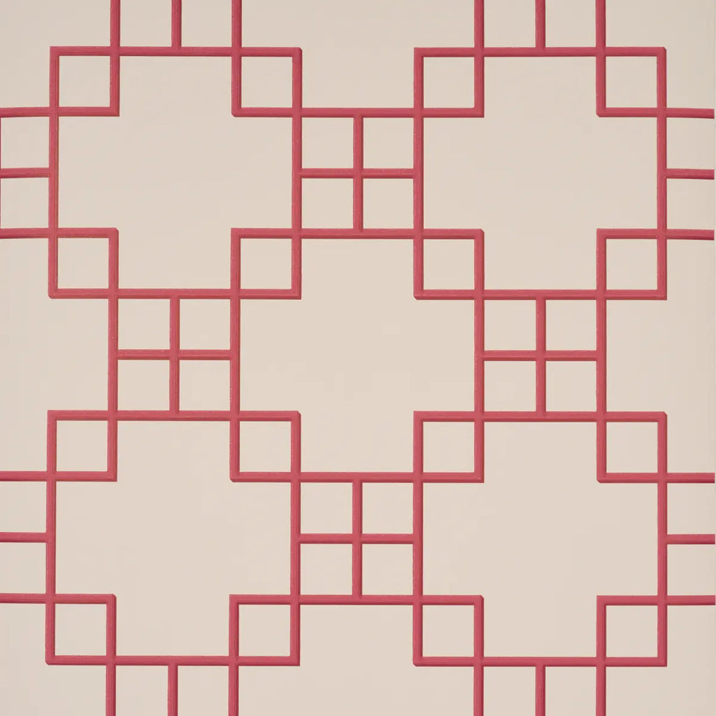 Georgette Trellis Wallpaper - Red