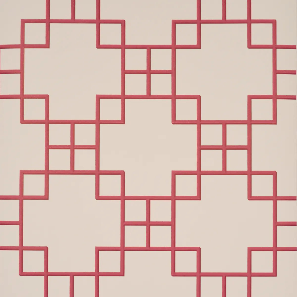 Georgette Trellis Wallpaper - Red