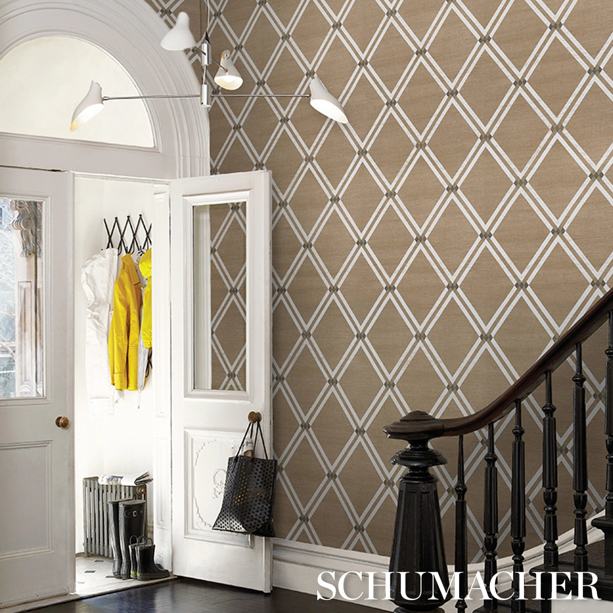 Asolo Sisal Wallpaper in an interior setting