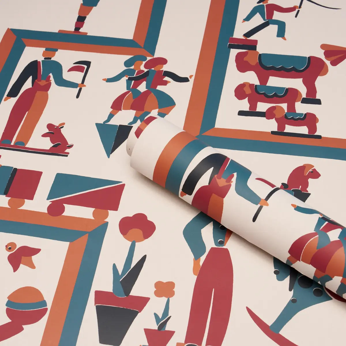 Vally Circus Wallpaper in an interior setting