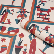 Load image into Gallery viewer, Vally Circus Wallpaper in an interior setting