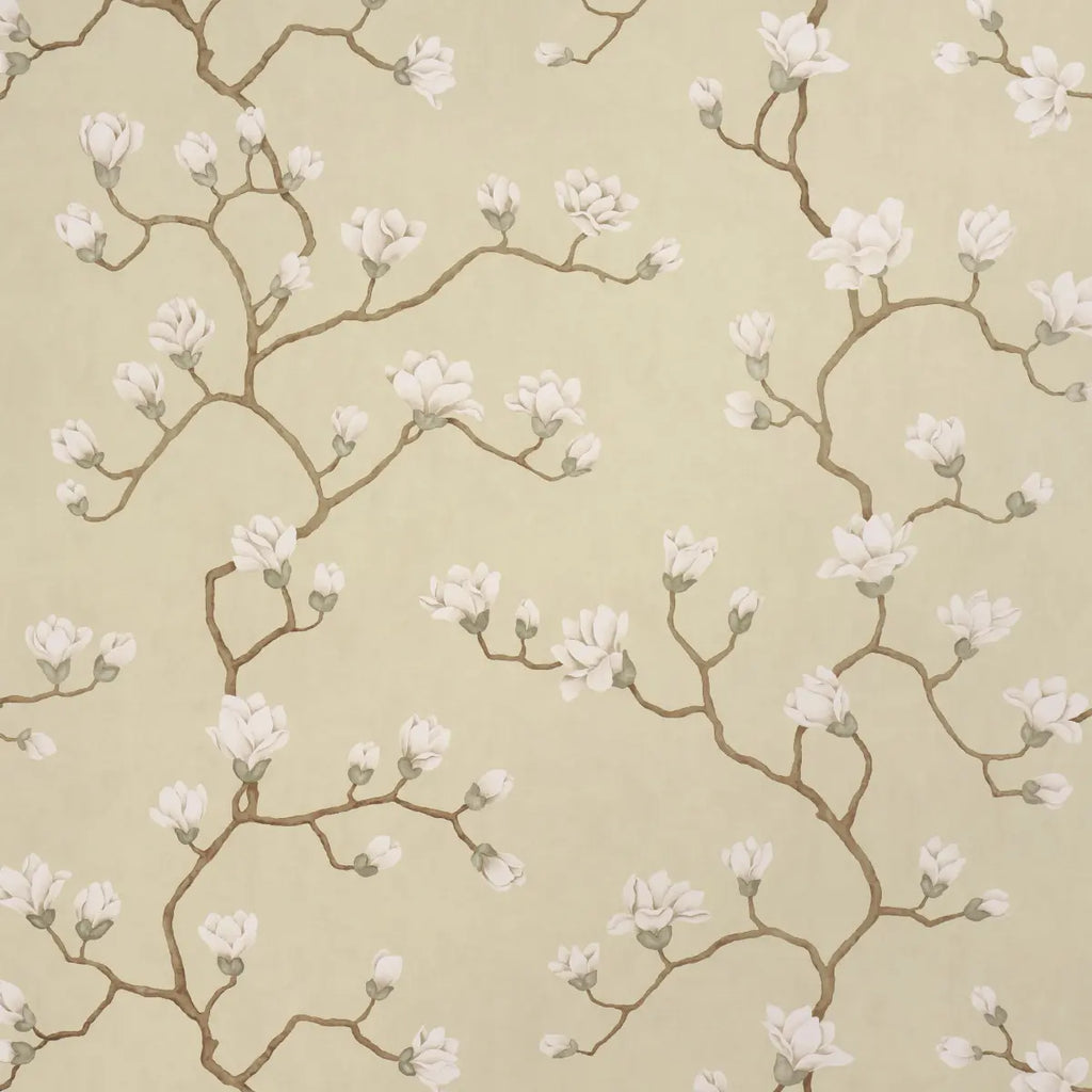 Magnolia Tree Wallpaper - Soft Gold