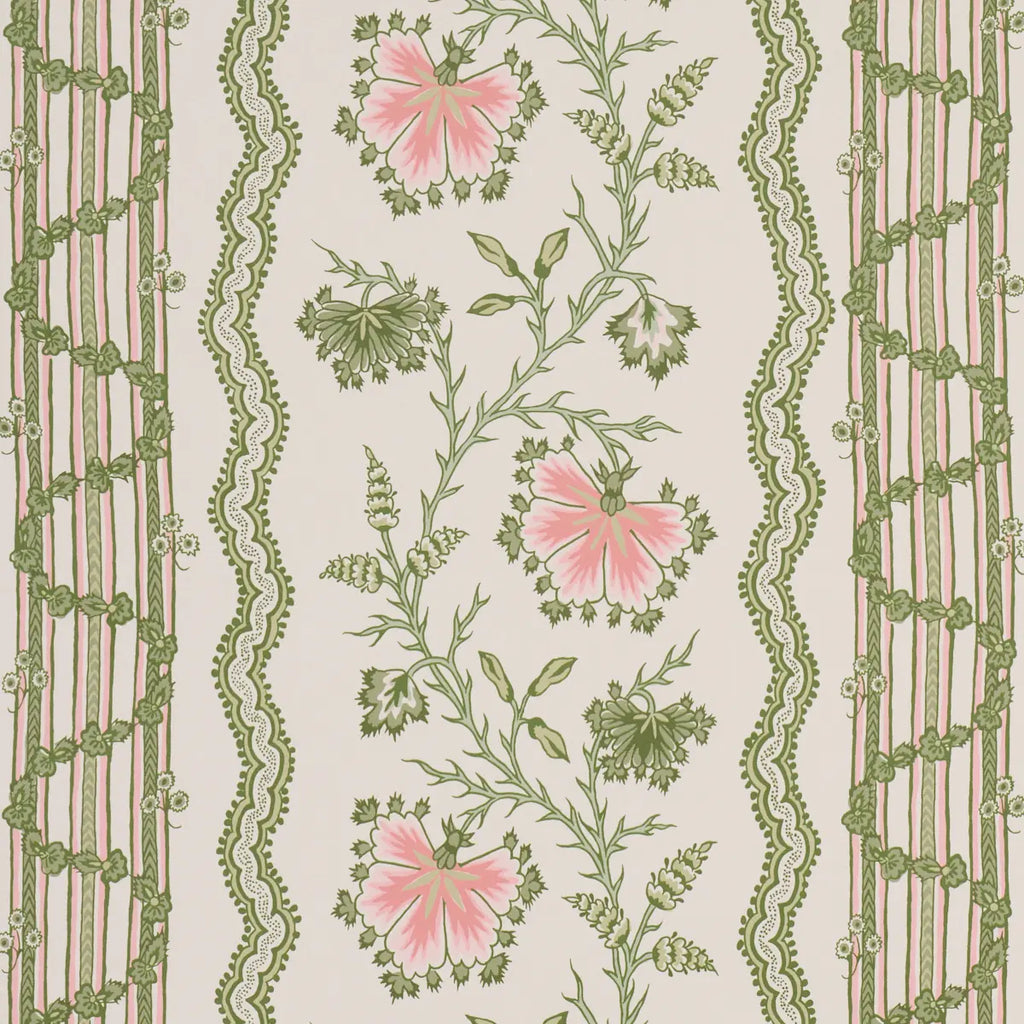 Parvati Floral Stripe Wallpaper