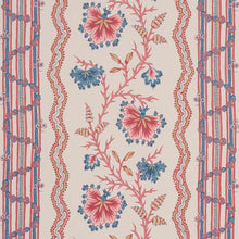 Load image into Gallery viewer, Parvati Floral Stripe Wallpaper - Vermilion
