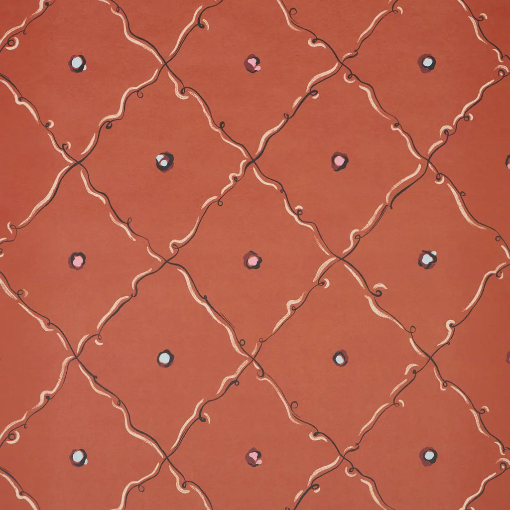 Colette Wallpaper - Red